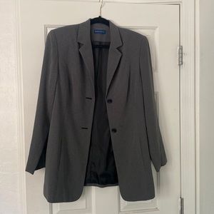 Black blazer with white detailing